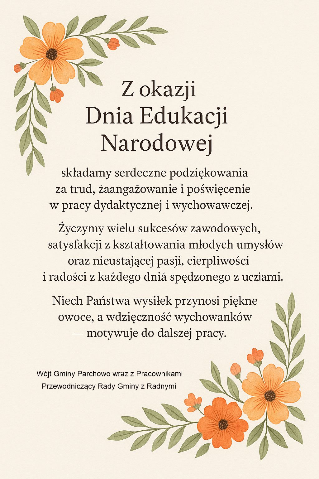 Życzenia na&nbsp;Dzień Edukacji Narodowej